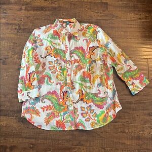 Ralph Lauren Paisley Floral Blouse